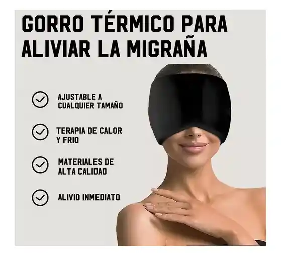 Gorro Mascara De Gel Frio Control Migraña