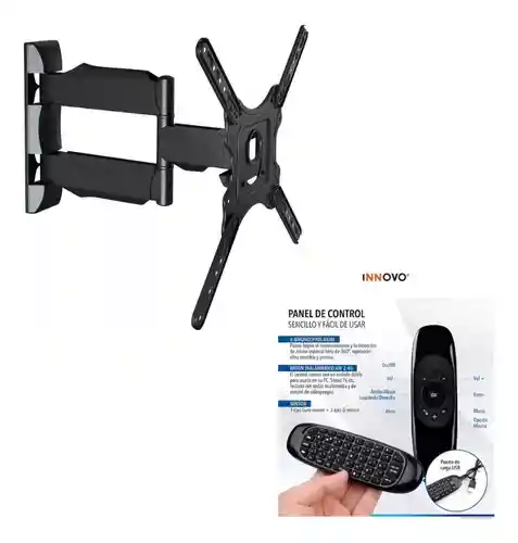 Soporte Para Televisor De Pared Hasta 55 Pulgadas Resiste Hasta 50 Kilos Con Air Mouse Control