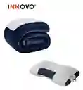 Cobija Manta Cubre Cama Térmica Ovejera 180 X 240 Con Almohada