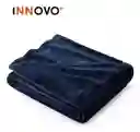 Cobija Manta Térmica Suave Piel Durazno 180 X 240 Cm Azul Liviana