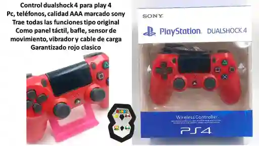 Control Play 4 Tipo Original Rojo
