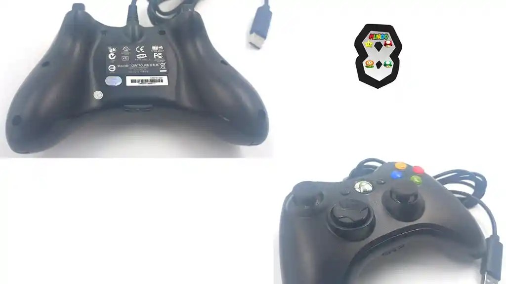 Control Xbox 360 Y Pc Negro Cable Largo