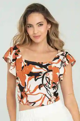 Blusa Eleanor Color Cafe Caramelo Talla S