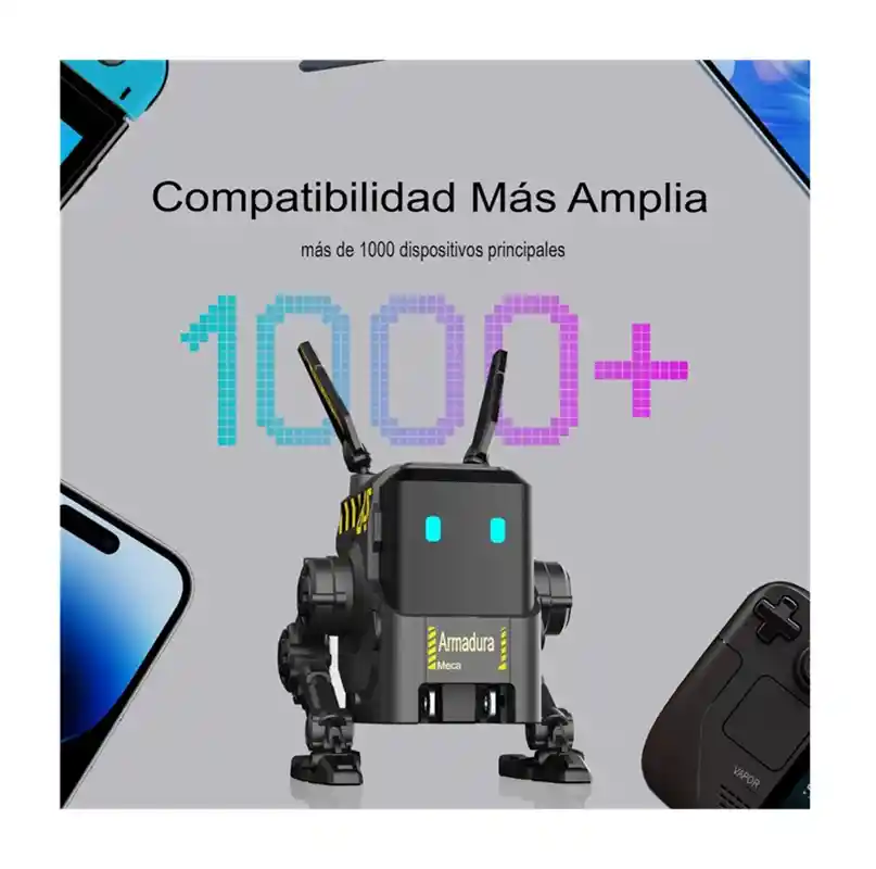 Cargador Gravastar Alpha Carga Rápida Gan 65w 2x Usb-c Usb-a Negro