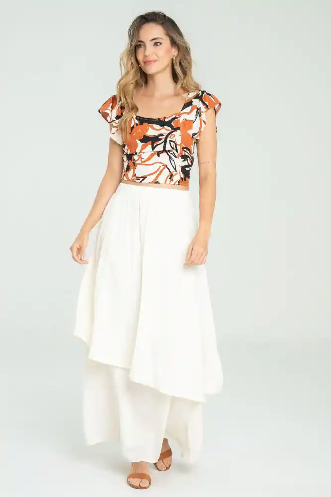 Falda Casinho Color Marfil Talla 10