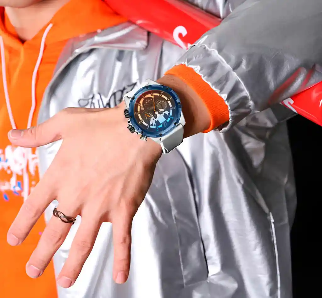 Reloj G-force H3907g Cronografo Funcional Goma + Estuche