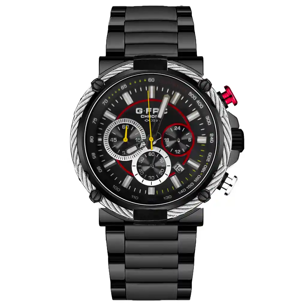 Reloj G-force H3829g Cronografo Funcional Acero + Estuche