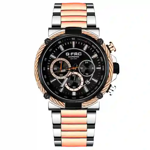 Reloj G-force H3829g Cronografo Funcional Acero + Estuche