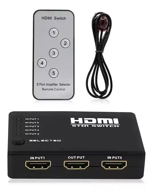 Hdmi Switch Multiplicador Selector 5x1 Full Hd 1080p Control