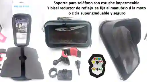 Soporte Telefono Para Moto Con Antireflejo