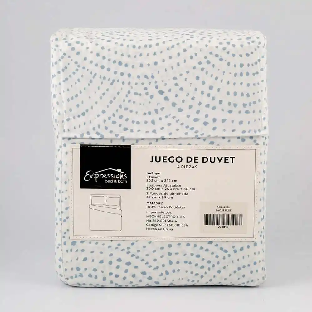 Duvet Expressions Estampado 262x242x3cm King Azul