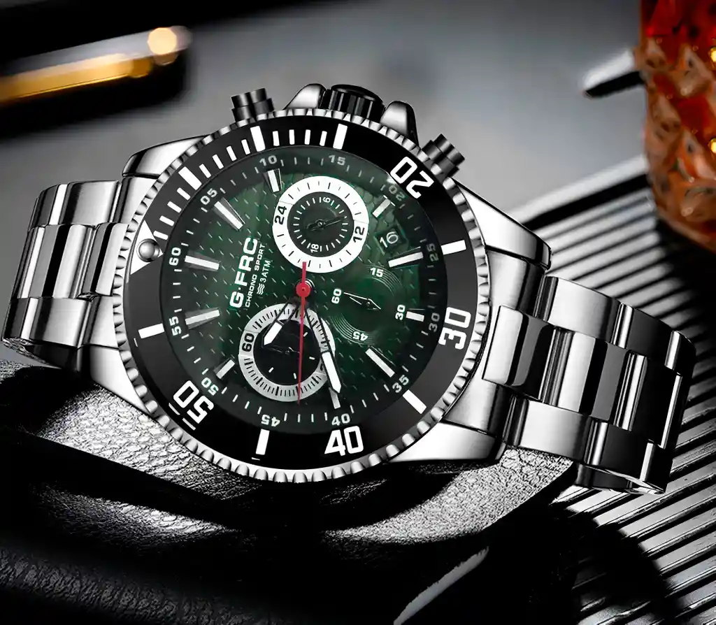Reloj G-force H4232g Cronografo Funcional Acero + Estuche