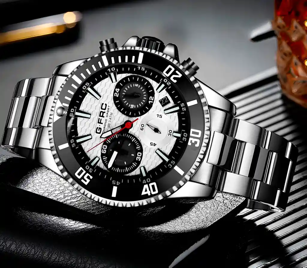 Reloj G-force H4232g Cronografo Funcional Acero + Estuche