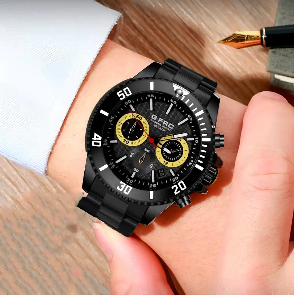 Reloj G-force H4232g Cronografo Funcional Acero + Estuche