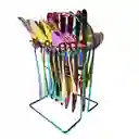 Set Cubiertos De Acero Inoxidable Tornasol Multicolor 24 Piezas Plateadas Utensilios Vajilla