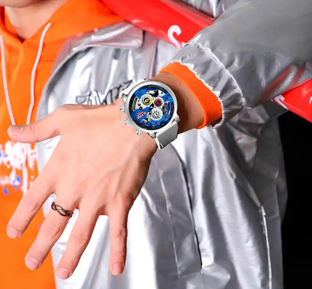 Reloj G-force H3788g Cronografo Funcional Goma + Estuche