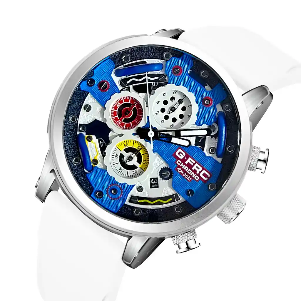 Reloj G-force H3788g Cronografo Funcional Goma + Estuche