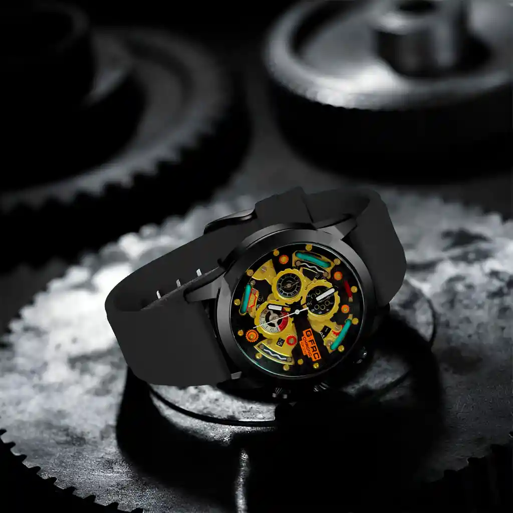 Reloj G-force H3788g Cronografo Funcional Goma + Estuche