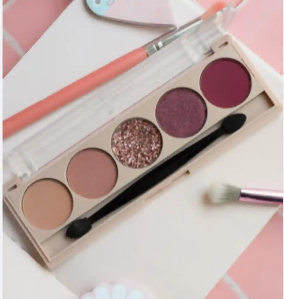 Paleta De Sombras Para Ojos Paulis Cinco Tonos Maquillaje De Rostro Y Cara Con Aplicador