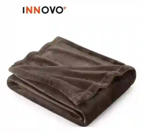 Cobija Manta Térmica Suave Piel Durazno 180 X 240 Cafe Liviana