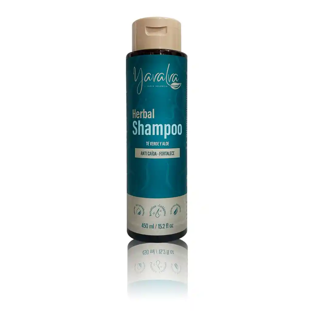 Shampoo Herbal De Té Y Aloe Para Cabello Graso Yavalva