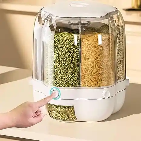Dispensador Grande Giratorio 360º Contenedores De Almacenamiento De Granos