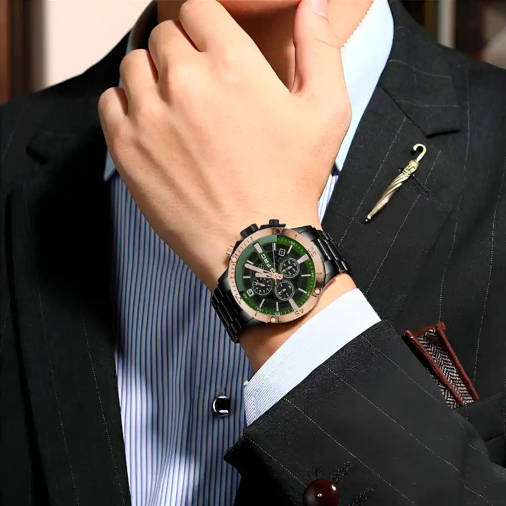Reloj G-force H3840g Cronografo Funcional Acero + Estuche