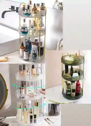 Organizador De Maquillaje Redondo Giratorio