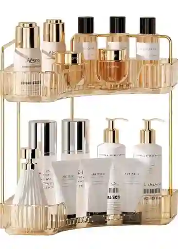 Organizador Maquillaje En Acrílico 2 Pisos