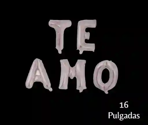 Globos Metalizados Te Amo (plateado) 16 Pulgadas
