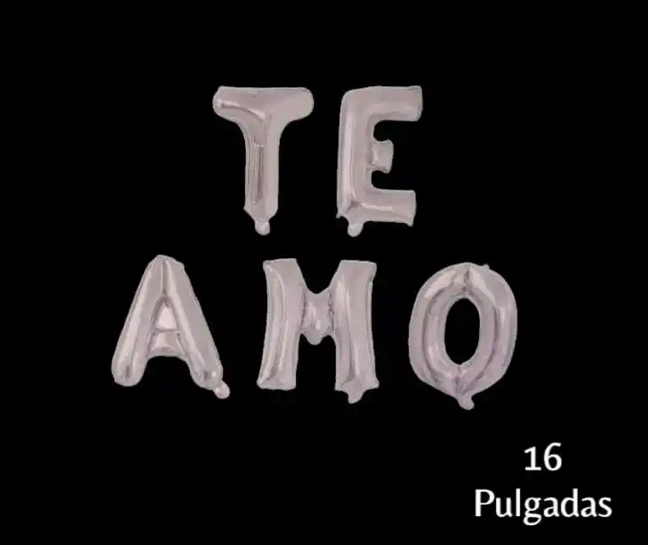 Globos Metalizados Te Amo (plateado) 16 Pulgadas