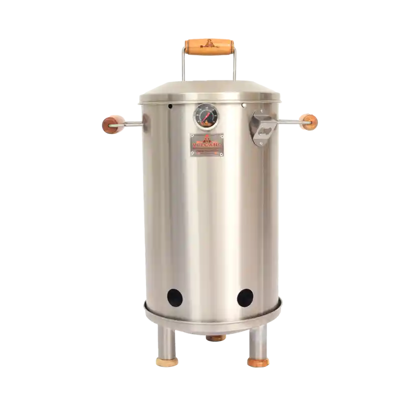 Asador Barril Mercury Pequeño Manijas Madera Teca