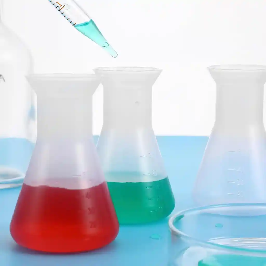 Juego De Frascos Cónicos De Plástico De 1.7 Fl Oz, Escala Transparente, Frasco Cónico Científico Para Laboratorio Escolar