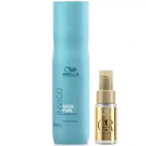 Duo Wella Shampoo Aqua Pure + Oleo 30ml