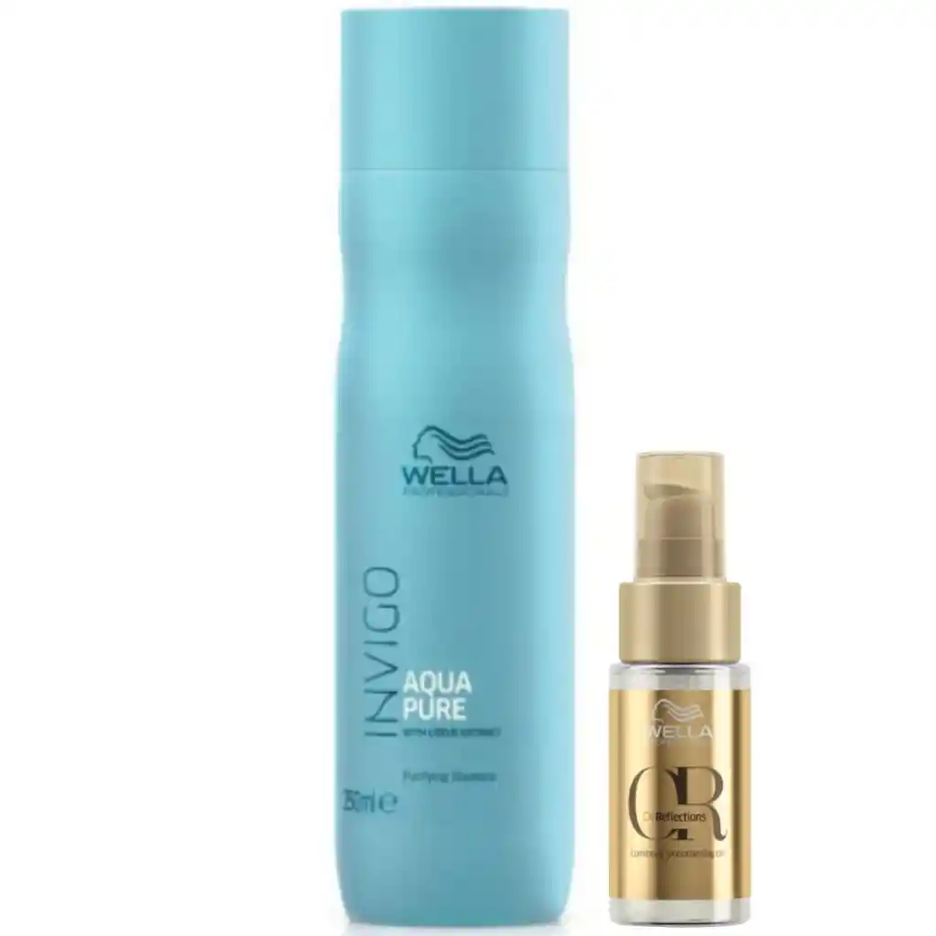Duo Wella Shampoo Aqua Pure + Oleo 30ml