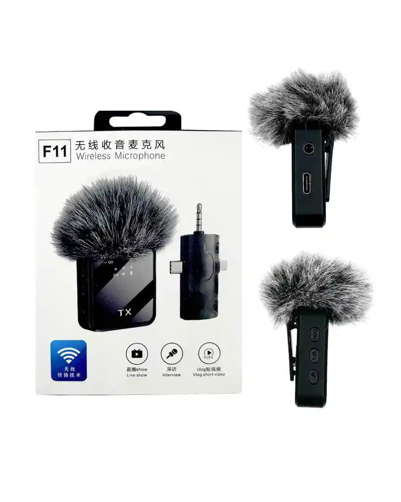 Microfonos Profesionales Inalambricos Para Iphone, Android Y Camara | 2 En 1