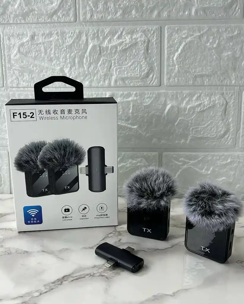Microfonos Profesionales Inalambricos Para Iphone, Android Y Camara | 2 En 1