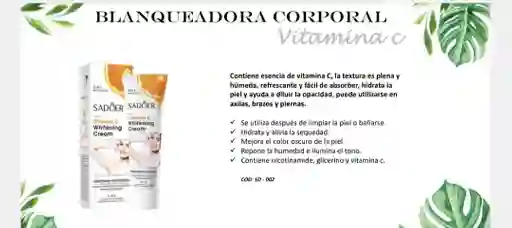 Crema Blanqueadora Corporal