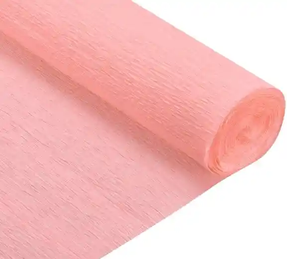 Papel Crepe Rosa Claro 1 Pliego