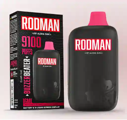 Vapeador Rodman 9100 Pf 5% Buzzer Beater (watermelon Ice)