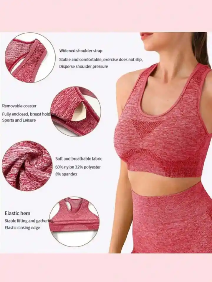 Conjunto Deportivo Dama Ropa Deportiva Mujer Gym Yoga 2 Piezas