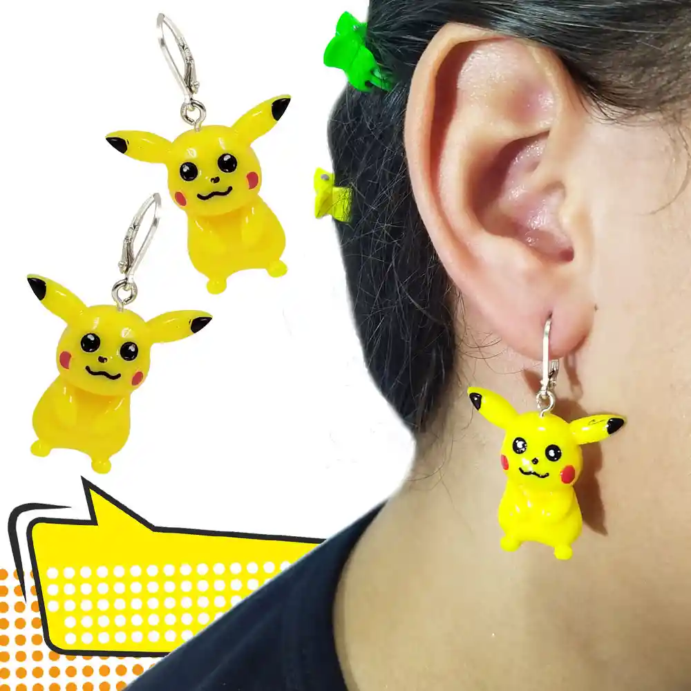 Arete Figura Pikachu Niñas Accesorios Mujeres Aretes