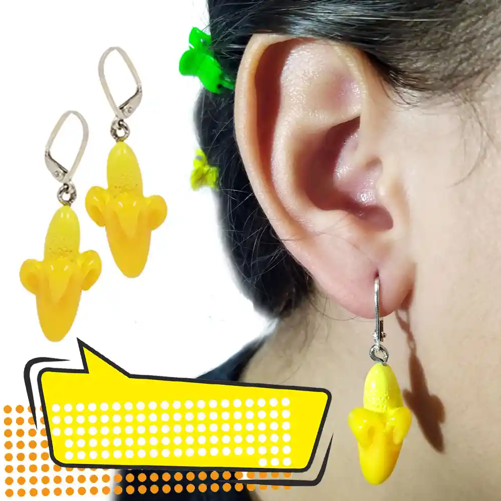 Arete Figura Maiz Niñas Accesorios Mujeres Aretes