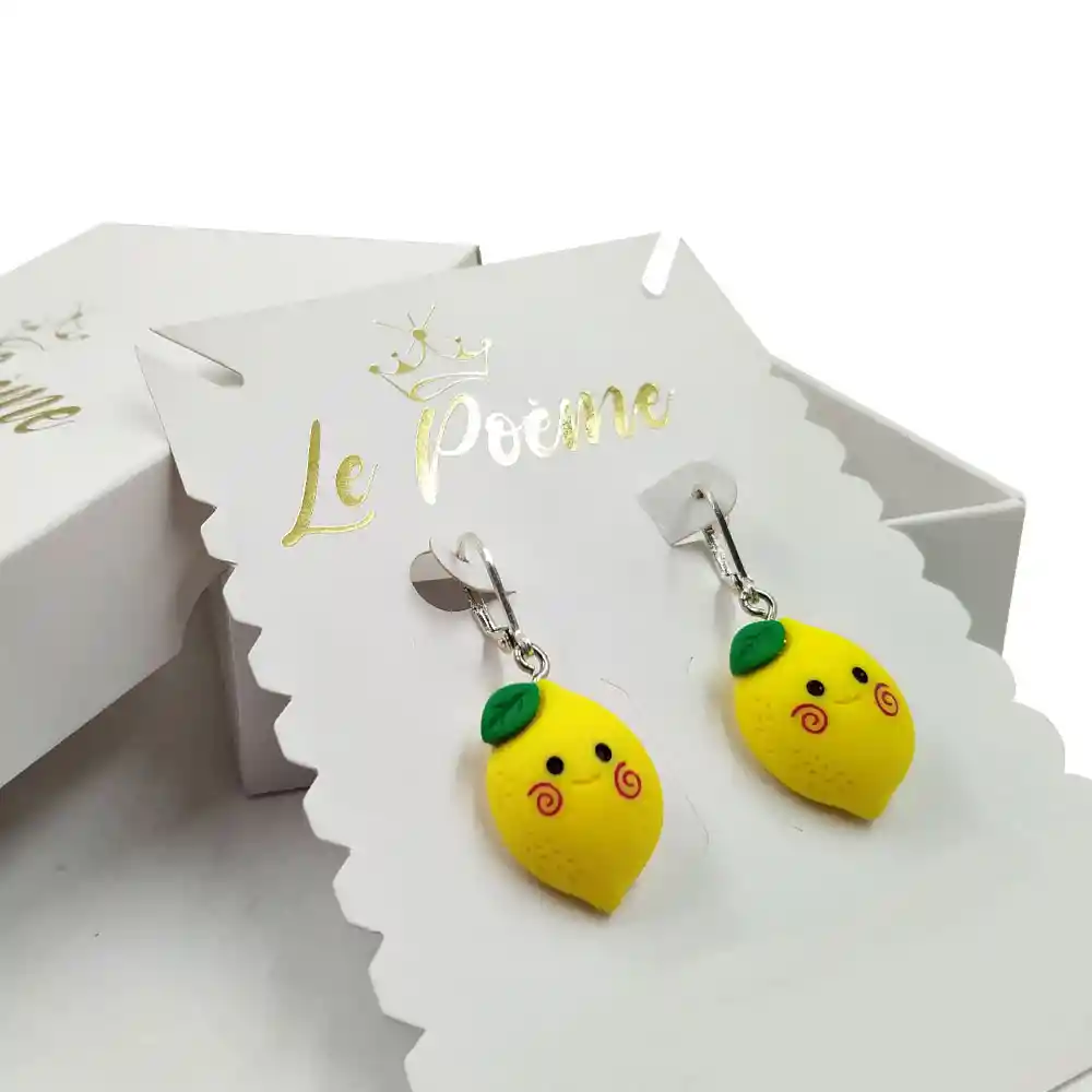 Arete Figura Limón Niñas Accesorios Mujeres Aretes