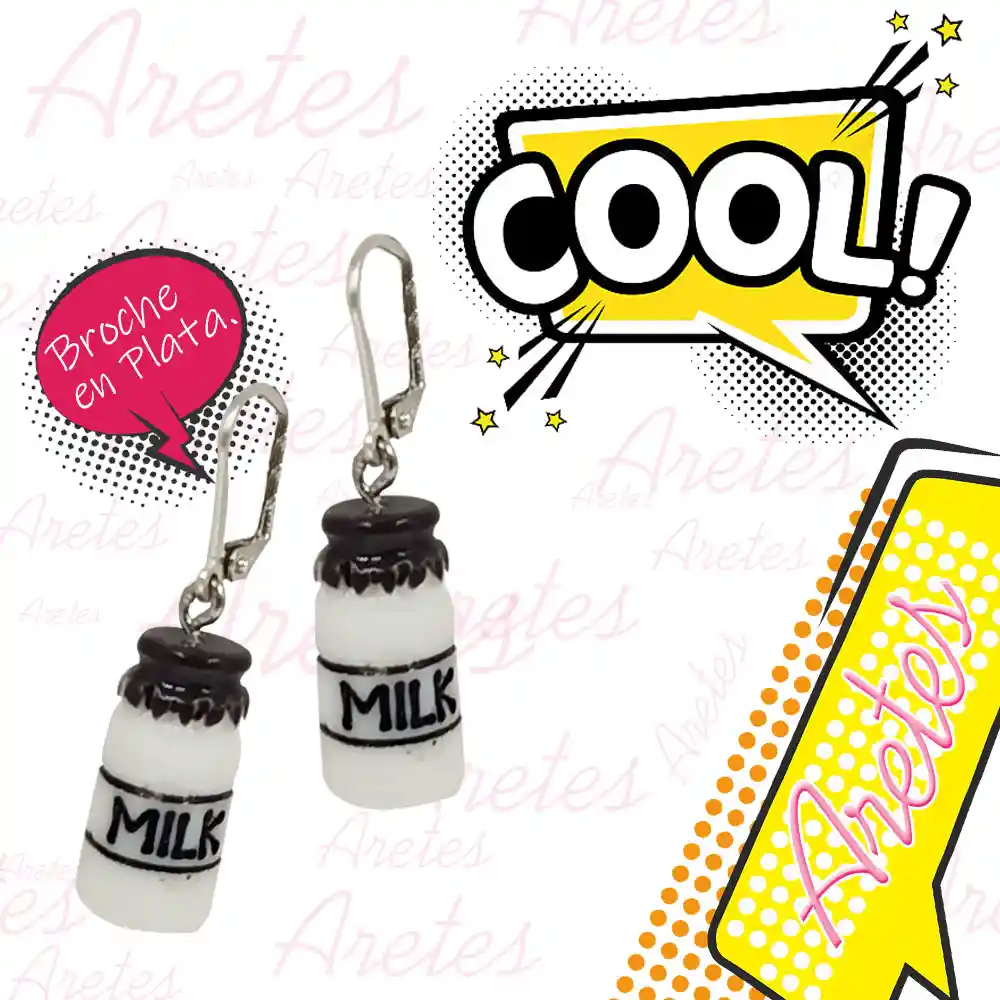 Arete Figura Milk Café Niñas Accesorios Mujeres Aretes