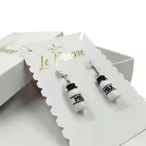 Arete Figura Milk Café Niñas Accesorios Mujeres Aretes