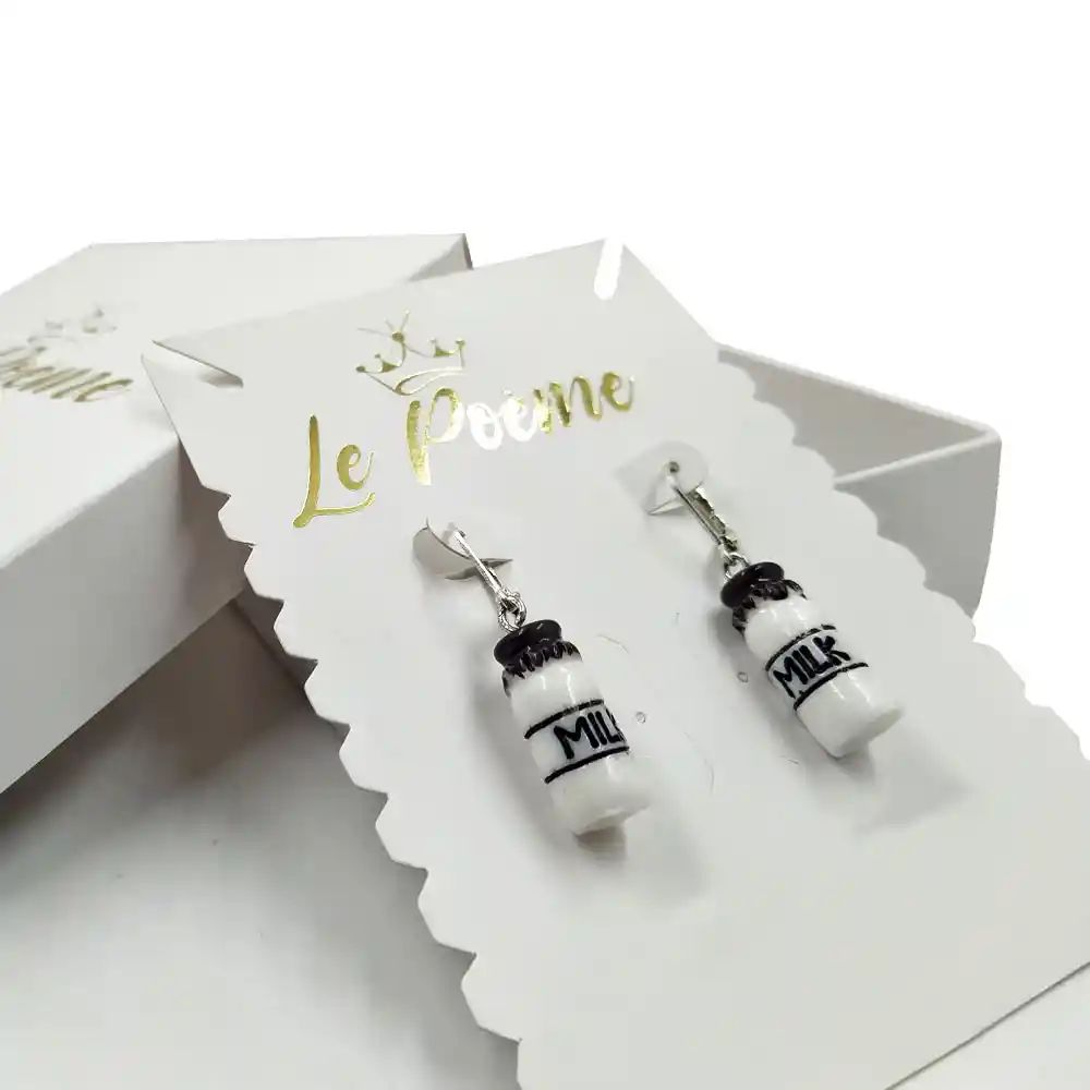 Arete Figura Milk Café Niñas Accesorios Mujeres Aretes