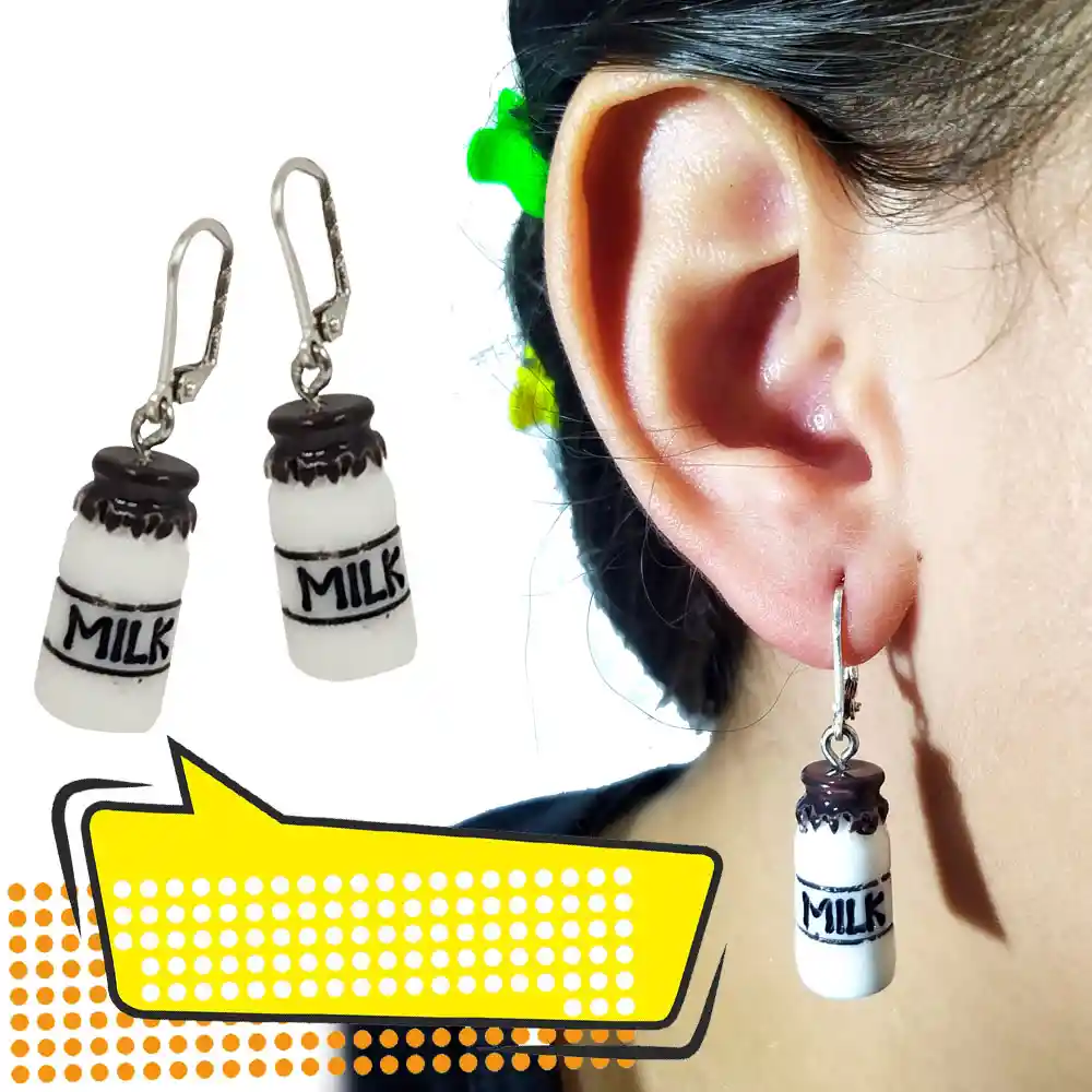 Arete Figura Milk Café Niñas Accesorios Mujeres Aretes