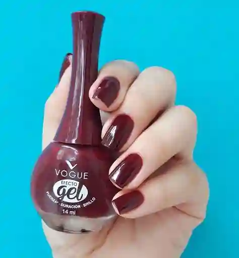 Esmalte Vogue En Gel Larga Duracion Color Sangre Toro