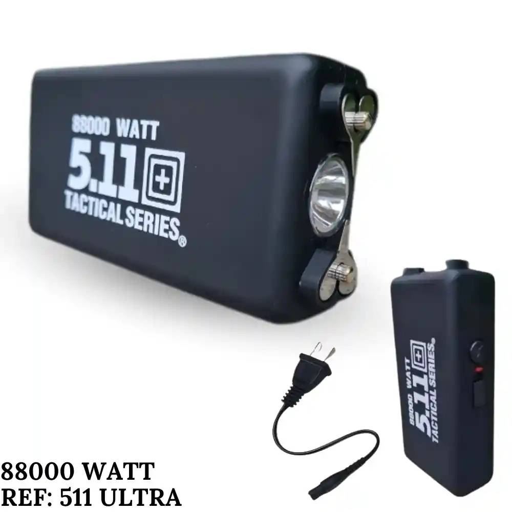 Taser Tabano Defensa Personal Con Linterna 88000 Watt Cargador Estuche En Lona 511